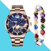 Fashion Solid Color Butterfly Double Snap Quartz Men's Watches sku image 8