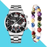 Fashion Solid Color Butterfly Double Snap Quartz Men's Watches sku image 9