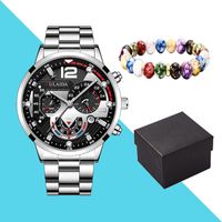 Fashion Solid Color Butterfly Double Snap Quartz Men's Watches sku image 27