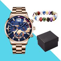 Fashion Solid Color Butterfly Double Snap Quartz Men's Watches sku image 26