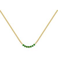 Simple Style Water Droplets Titanium Steel Inlay Zircon 18k Gold Plated Necklace main image 2