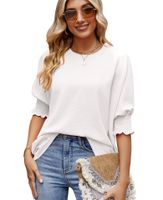 Women's T-shirt Short Sleeve T-shirts Casual Simple Style Solid Color main image 4