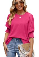 Women's T-shirt Short Sleeve T-shirts Casual Simple Style Solid Color main image 2