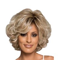 Women's Fashion Daily High Temperature Wire Side Fringe Short Curly Hair Wigs sku image 2