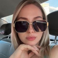 Modern Style Solid Color Ac Square Full Frame Women's Sunglasses main image 6