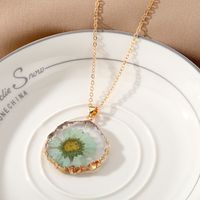 Sweet Flower Plastic Resin Epoxy Women's Pendant Necklace sku image 2
