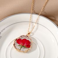 Sweet Flower Plastic Resin Epoxy Women's Pendant Necklace main image 4