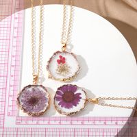 Sweet Flower Plastic Resin Epoxy Women's Pendant Necklace main image 6