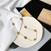 Elegant Lady Geometric Copper Plating Inlay Artificial Crystal Necklace main image 6
