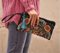 Women's All Seasons Cotton Ethnic Style Envelope Bag Clutch Bag sku image 2