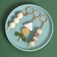 Simple Style Round Pvc Patchwork Keychain main image 6