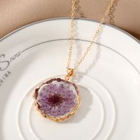 Sweet Flower Plastic Resin Epoxy Women's Pendant Necklace sku image 9