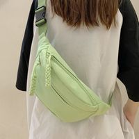 Women's Classic Style Solid Color Canvas Waist Bags main image 1