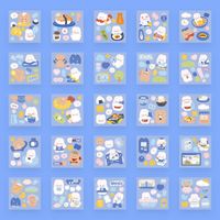 A Set Of New Cartoon Daily Cute Stickers sku image 4