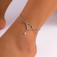 Lady Beach Star Heart Shape Copper Inlay Zircon Women's Anklet main image 5