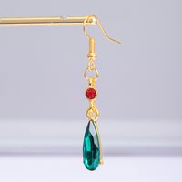 1 Pair Retro Japanese Style French Style Water Droplets Inlay Alloy Artificial Gemstones Ear Hook main image 5