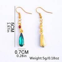 1 Pair Retro Japanese Style French Style Water Droplets Inlay Alloy Artificial Gemstones Ear Hook main image 2