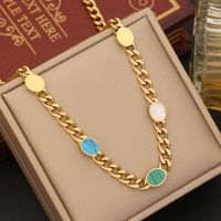 Stainless Steel 18K Gold Plated Bohemian Classic Style Plating Star Heart Shape Necklace sku image 2