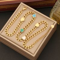 Stainless Steel 18K Gold Plated Bohemian Classic Style Plating Star Heart Shape Necklace main image 5