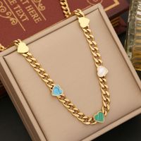 Stainless Steel 18K Gold Plated Bohemian Classic Style Plating Star Heart Shape Necklace sku image 3