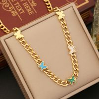 Stainless Steel 18K Gold Plated Bohemian Classic Style Plating Star Heart Shape Necklace sku image 4