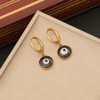 Stainless Steel Artificial Crystal 18K Gold Plated Vintage Style Commute Eye Bracelets Earrings Necklace main image 2