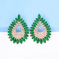 Elegant Glam Water Droplets Alloy Inlay Acrylic Artificial Diamond Women's Ear Studs main image 3
