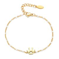 Simple Style Classic Style Crown Stainless Steel Plating Bracelets sku image 2
