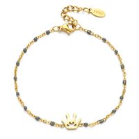 Simple Style Classic Style Crown Stainless Steel Plating Bracelets sku image 3