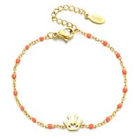 Simple Style Classic Style Crown Stainless Steel Plating Bracelets sku image 7