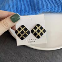 Simple Style Square Alloy Plating Gold Plated Women's Ear Studs sku image 4