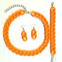 Exaggerated Geometric Arylic Women's Bracelets Earrings Necklace sku image 4