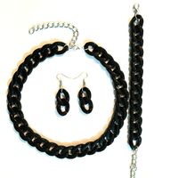 Exaggerated Geometric Arylic Women's Bracelets Earrings Necklace sku image 2