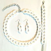 Exaggerated Geometric Arylic Women's Bracelets Earrings Necklace sku image 3