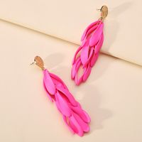 Elegant Sweet Petal Arylic Zinc Alloy Women's Dangling Earrings sku image 5