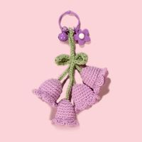 Lady Flower Yarn Knitting Bag Pendant Keychain sku image 3