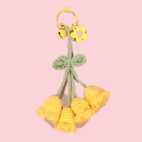 Lady Flower Yarn Knitting Bag Pendant Keychain sku image 4