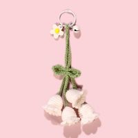 Lady Flower Yarn Knitting Bag Pendant Keychain main image 3