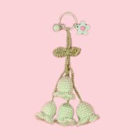 Lady Flower Yarn Knitting Bag Pendant Keychain sku image 6