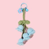 Lady Flower Yarn Knitting Bag Pendant Keychain sku image 2