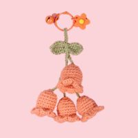Lady Flower Yarn Knitting Bag Pendant Keychain sku image 7