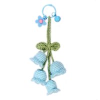 Lady Flower Yarn Knitting Bag Pendant Keychain main image 2