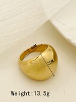 304 Stainless Steel 14K Gold Plated Casual Simple Style Plating Solid Color Rings main image 2