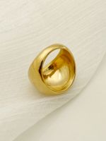 304 Stainless Steel 14K Gold Plated Casual Simple Style Plating Solid Color Rings main image 3