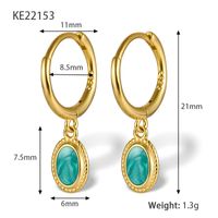 1 Pair Casual Vintage Style Solid Color Plating Inlay Sterling Silver Zircon 18k Gold Plated White Gold Plated Earrings sku image 1