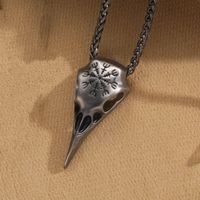 Rétro Géométrique Alliage Corde En Cuir Le Cuivre Irrégulière Zircon Unisexe Pendentif sku image 3