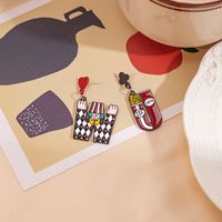 Cartoon Style Cute Animal Cartoon Letter Alloy Enamel Pearl Plating Women's Drop Earrings sku image 1