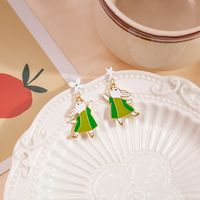 Cartoon Style Cute Animal Cartoon Letter Alloy Enamel Pearl Plating Women's Drop Earrings sku image 3