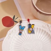 Cartoon Style Cute Animal Cartoon Letter Alloy Enamel Pearl Plating Women's Drop Earrings sku image 2