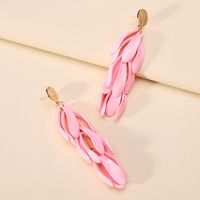 Elegant Sweet Petal Arylic Zinc Alloy Women's Dangling Earrings sku image 7